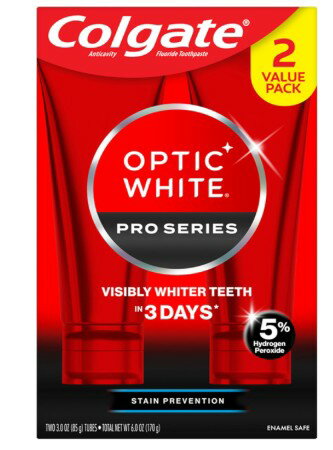 2個セットBLACK 5%コルゲート オプティックホワイト プロシリーズ ホワイトニング歯磨き粉 Pro Series Stain Prevention Toothpaste COLBLK585-2