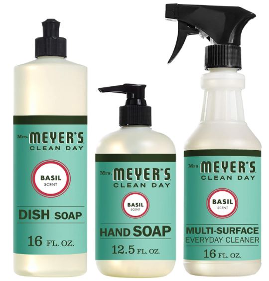 楽天AQUA7 SHOP【セット商品】　バジル　ミセスマイヤーズ ディッシュソープ ハンドソープ マルチクリーナー　Mrs. Meyers Basil Kitchen Basics Set