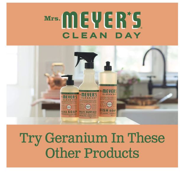 【セット商品】　グラニウム　ミセスマイヤーズ ディッシュソープ ハンドソープ マルチクリーナー　Mrs. Meyers Geranium Kitchen Basics Set