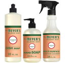 【セット商品】 グラニウム ミセスマイヤーズ ディッシュソープ ハンドソープ マルチクリーナー Mrs. Meyers Geranium Kitchen Basics Set