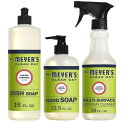 【セット商品】　レモンバーベナ　ミセスマイヤーズ ディッシュソープ ハンドソープ マルチクリーナー　Mrs. Meyers Lemon Barvena Kitchen Basics Set