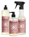 【セット商品】 ローズ ミセスマイヤーズ ディッシュソープ ハンドソープ マルチクリーナー Mrs. Meyers Rose Kitchen Basics Set