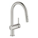 32321DC2J-2 グローエ GROHE シングルレバーキッチン混合栓(スーパースチール) コールドスタート仕様(ヘッド引出タイプ)