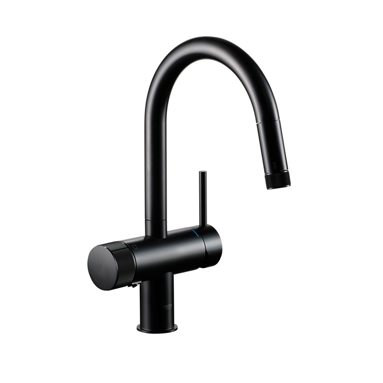 JPK61803 グローエ GROHE 浄水器一体型シングルレバーキッチン混合栓 (ヘッド引出タイプ) ベルベットブラック