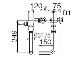 &lt;商品についてのお問い合わせ&gt; 　TEL：0120−1794−00 LIXIL INAX お客さま相談センター 壁給水形フラッシュバルブ C-P13S用 ※詳細はメーカーホームページ・カタログ等でご確認をお願いします。　