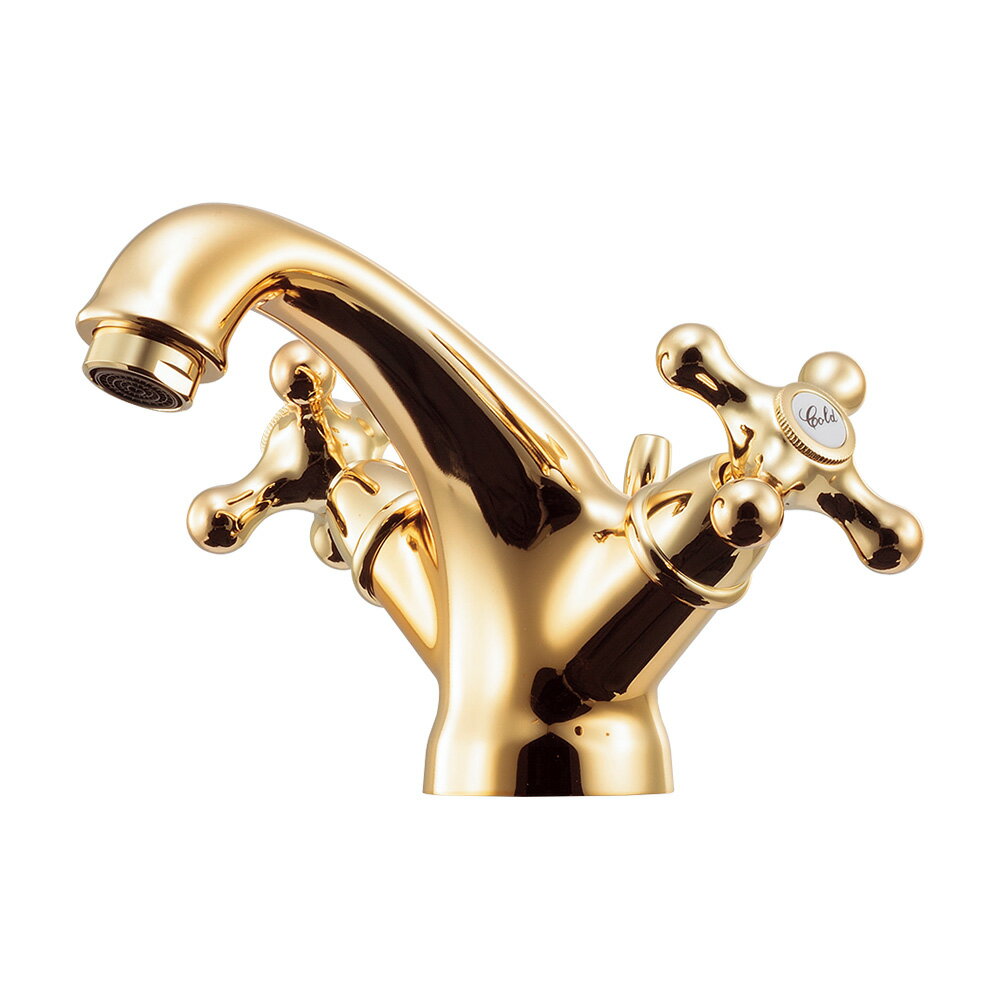 150-453-AG　カクダイ　2ハンドル混合栓（アンティークゴールド）　ANTIRA（アンティラ）