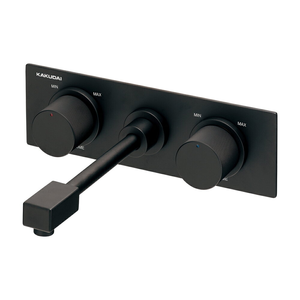 129-100B-MD　カクダイ　壁ユニット混合栓（ロング・マットブラック）　OPUS（オーパス）