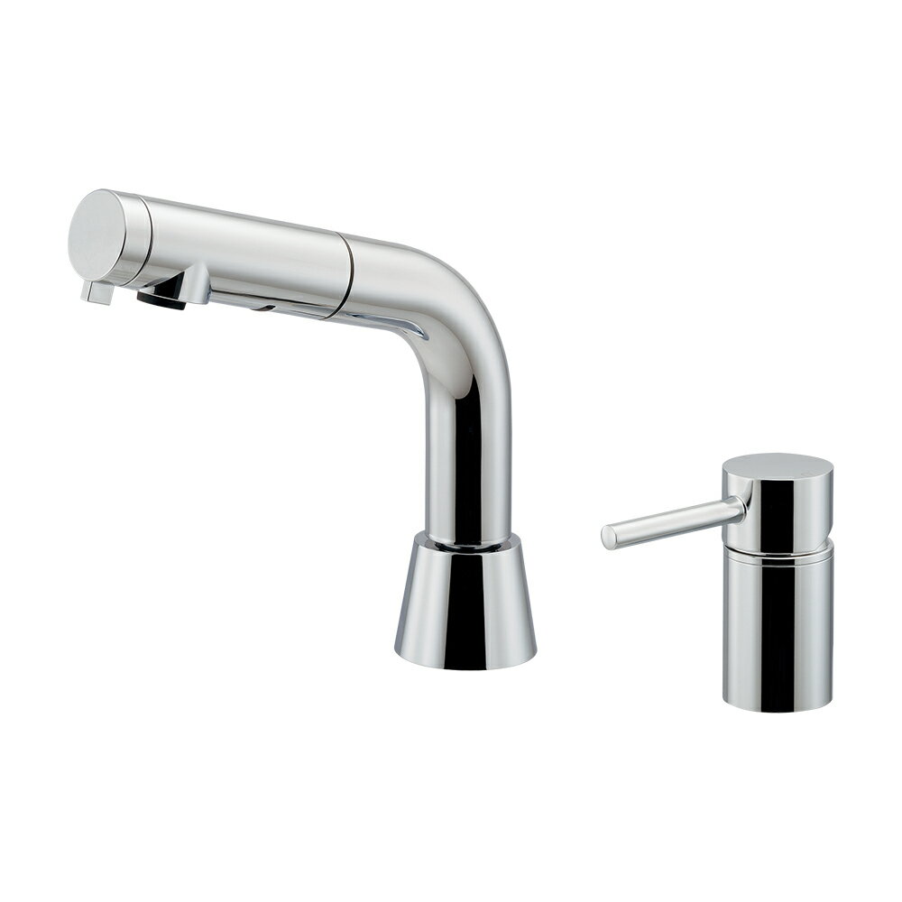 185-007K-CH　カクダイ　台付シングルレバー引出し混合栓　寒冷地仕様　SYATORA（シャトラ）