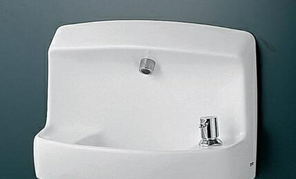 LSL870APFRMR　TOTO　コンパクト手洗器　ハンドル式水栓　Pトラップ　水石けん入れ・トラップカバー付