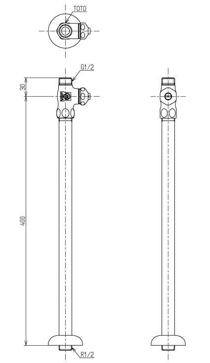 TL4D1U　TOTO　ストレート形止水栓　ドライバー式