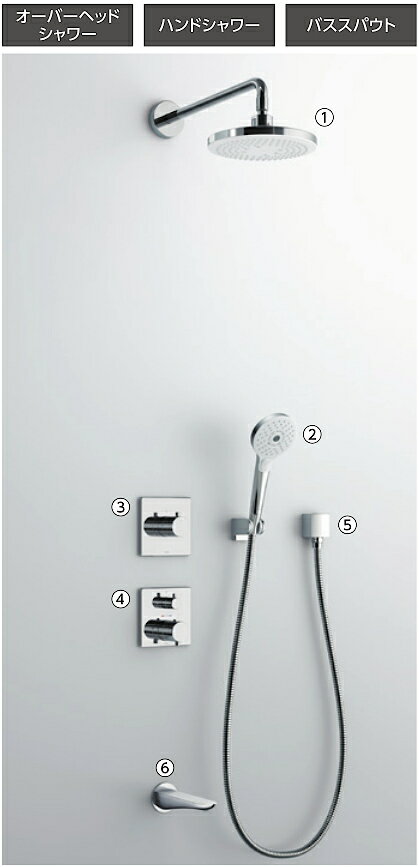 TBW01003J 3方向吐水切り替えセット　TOTO　ホテル用 埋め込み形シャワー　（注2週）