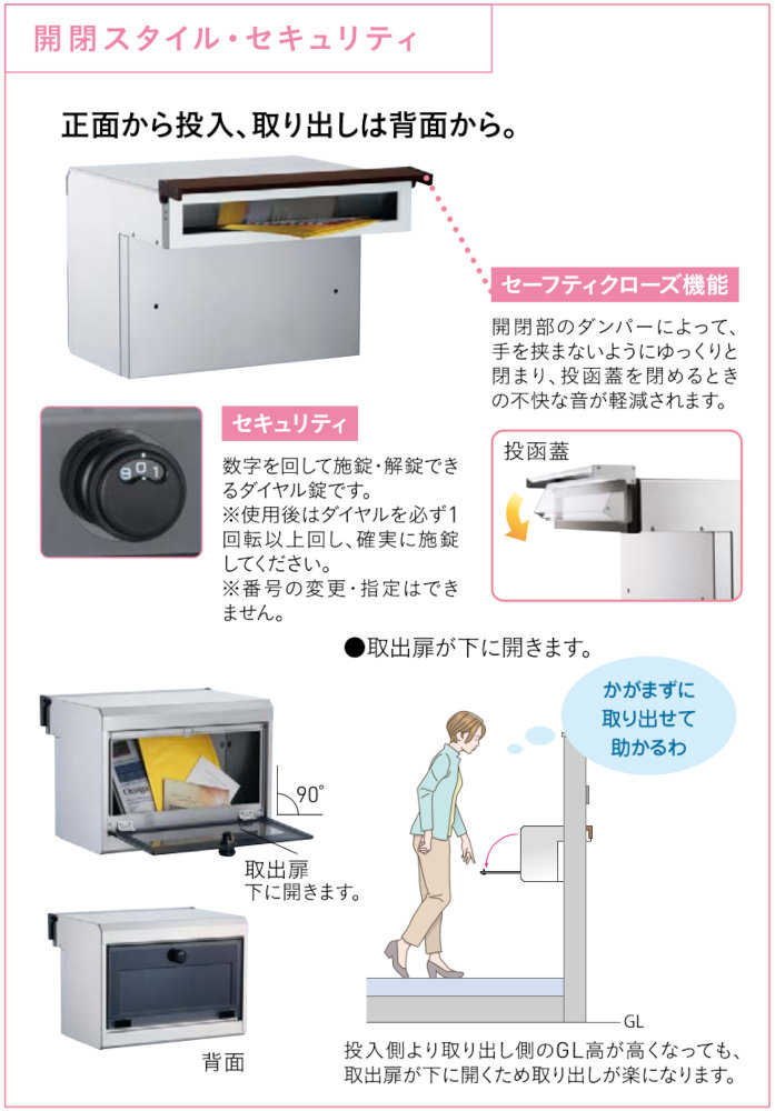 ユニソン　郵便ポスト　コラーナ 15　埋込みポスト（BRブラウン）