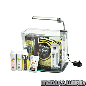 めだかワークス ASPセット ルノアール360LED Hz共用(セット内容:水槽 照明 ろ過材 フィルター ヒーター 水温計 フード 水質調整剤3点セット)