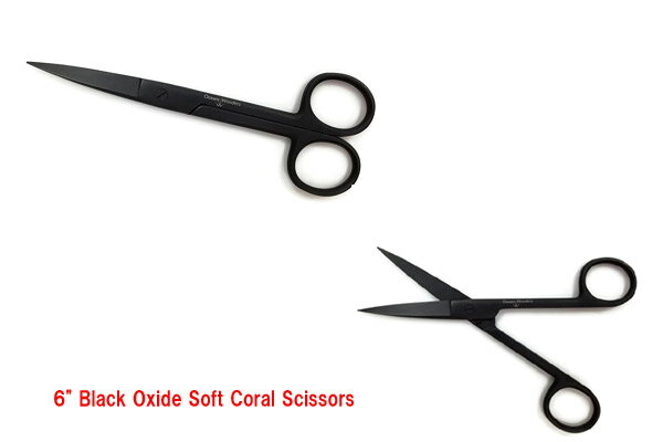 Oceans Wonders 6 inch black oxide soft coral scissors