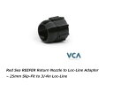 Red Sea REEFER Return Nozzle to Loc-Line Adapter -25mm Slip-Fit to 3/4in Loc-Line 別売りの3/4RFG nozzle for 3/4in for Loc LineをREEFER　XXL・ペニンシュラに取り付けるために必要なアイテムです。 ※3/4inは、海外径のため、REEFERシリーズ以外の13φや16φなどの日本径のパイプには挿さりません。 ●製品仕様 接続可能径：REEFER　XXLシリーズ・ペニンシュラ ●ご注意 ・本製品は水中内でご使用いただく商品です。空気中でのご使用は水漏れの原因になります。 ・水中で使用する場合でもシールテープのご使用をおすすめします。 ・本製品に過度の圧力をかけないでください。破損につながります。 ・観賞魚専用です。他の用途に使用しないでください。 ・ご使用前に軽く真水ですすいでからご使用ください。 ・本製品の使用による生体の調子不良や死亡、水漏れ等による被害、設置時の事故に関して保証はできません。 商品キーワード：水中・水陸両用ポンプ 水流 パーツ オーバーフロー REEFER VCAメーカー：VCA Vivid Creative Aquatics 【重要】アウトレット商品は新品ですが、箱にダメージや、パッケージ不良なども含みます。 また、ほとんどの商品が1点もののため、店頭にて売り切れてしまった際などは、ご用意できないため、 キャンセル対応とさせて頂く場合がございます。予めご了承ください。 アウトレット商品の返品・交換はお受けしておりません。