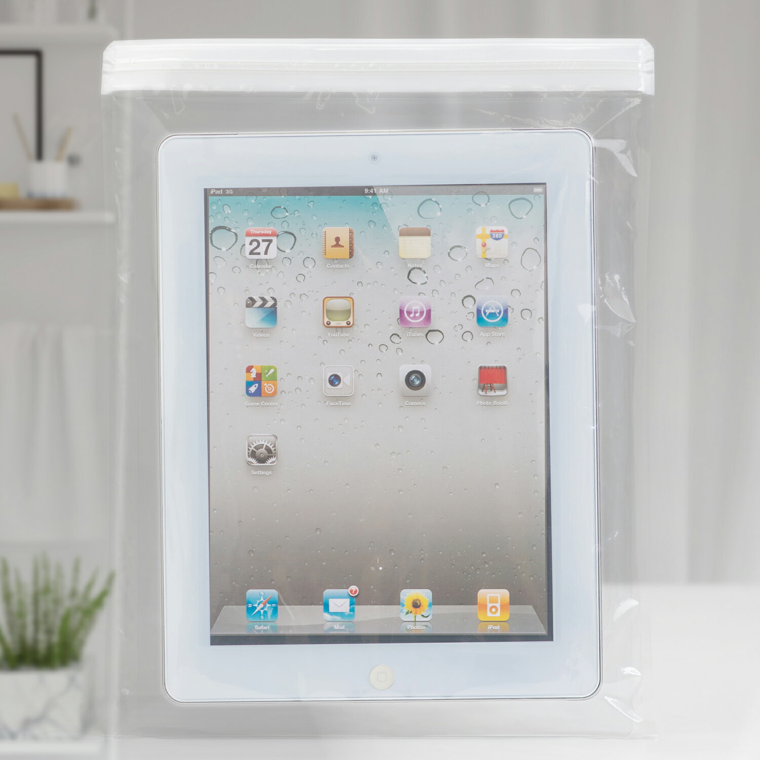 iPad mini用 防水ソフトケース 20枚セット防水・防汚 アルコール消毒・除菌 フィルムごしにタッチパネル操作可能！