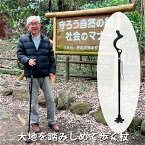 姿勢が9割　姿勢サポート杖　自立式　 登山高齢者用ステッキ 　歩行杖、ステッキ　下り階段、傾斜地、立ち上がりもサポート、アルミニウム製で頑丈な四点支持杖で、折りたたみ可能（10段階調節）男女兼用 歩行支援 介護［アクアヴィーナス］【対象A】