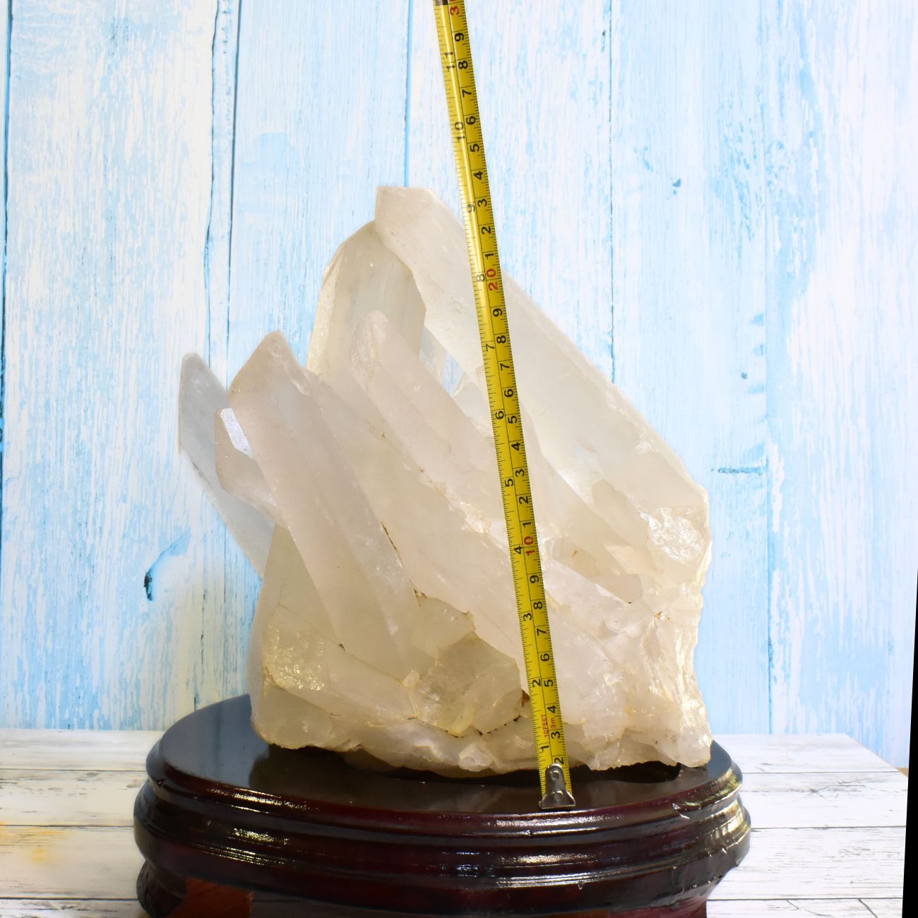 特大 10kg 水晶クラスター 台座付き ブラジル産（推定） 天然石 原石 浄化...