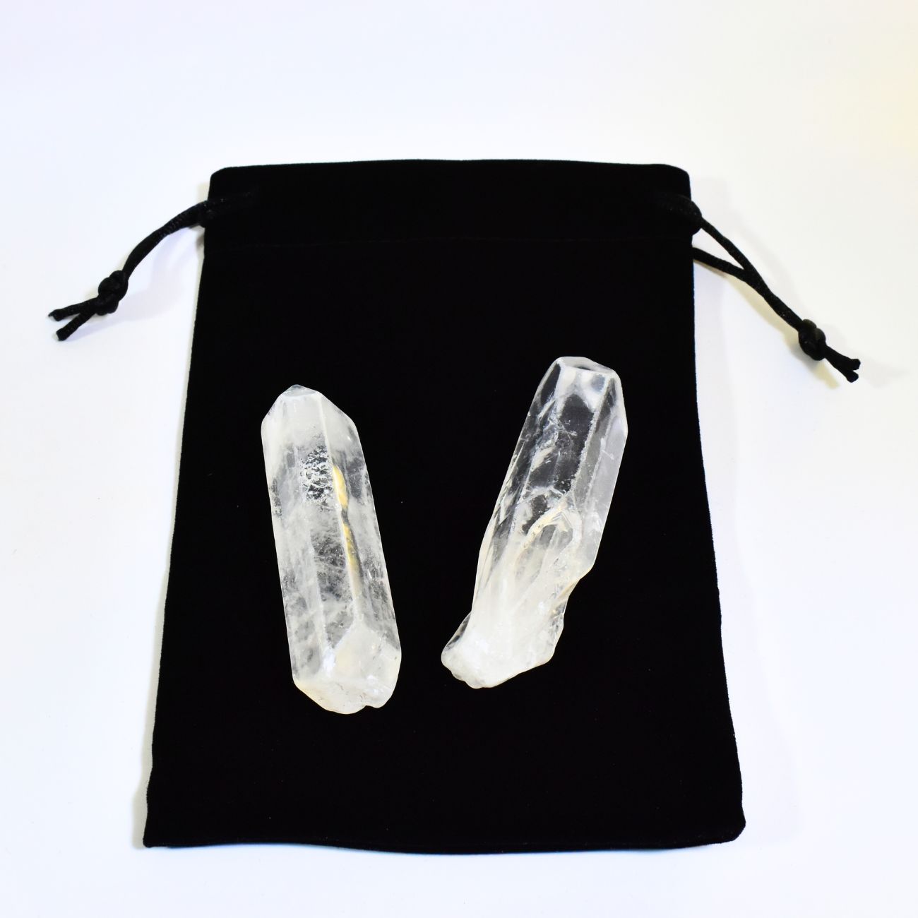 デジタルデトックス クリスタルデュアルポイント 研磨 水晶ポイントのツボ押し カッサ 快眠の守護石(2601)