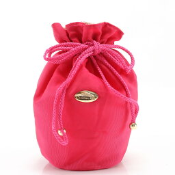 極美品 クリスチャン ディオール ポーチ ピンク ロゴ プレート 巾着 型 ミニ バッグ ハンド コスメ 婦人 レディース EHM X11-8