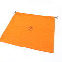 美品 エルメス 保存袋 布袋 60cm×54cm オレンジ 巾着 袋 バッグ カバン 鞄 バーキン ケリー 保管 収納 MPM Y6-5