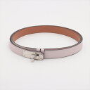 新品同様 エルメス ケリー B 刻印 ピンク レザー ベルト おしゃれ 本革 婦人 レディース MMM BT30-24