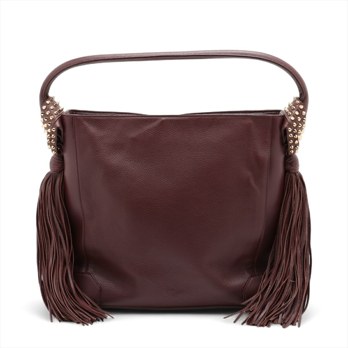 新品同様 クリスチャンルブタン エロイーズ ホーボー タッセル レザー ショルダーバッグ 肩掛け ハンド レディース MMM BX50-64