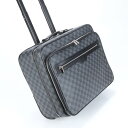極美品 ルイヴィトン ダミエ グラフィット パイロットケース N23206 レザー スーツケース キャリーケース 出張 旅行 メンズ MCM CC8-9