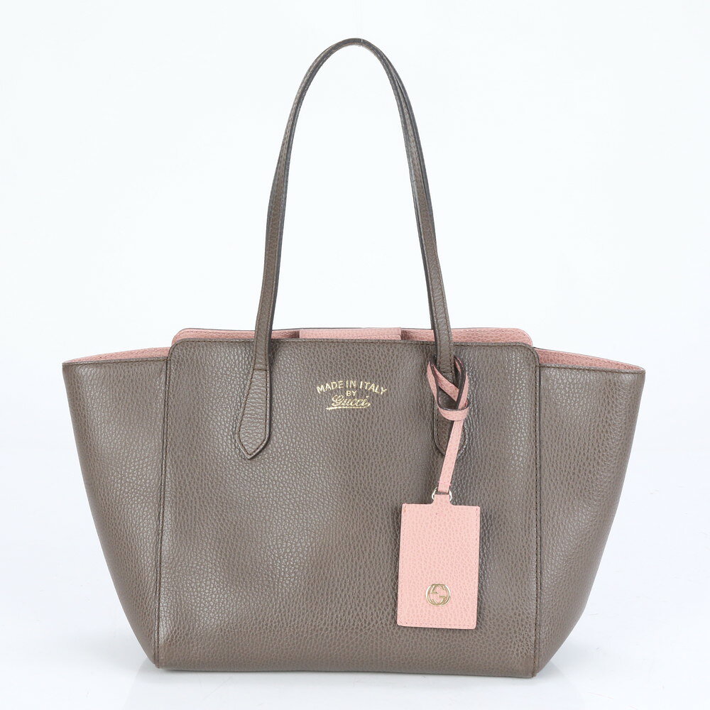 グッチ GG インターロッキングG スウィング トート バッグ レザー 肩掛け ショルダー ハンド A4 ブラウン 354408 レディース ECE CE1-3