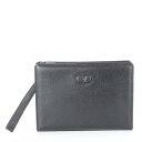美品 Rudolph Valentino ルドルフ ヴァレンティノ レザー セカンドバッグ クラッチ ポーチ 通勤 ビジネス ブラック メンズ RCE CI23-1