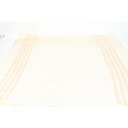 美品 YSL イヴ サンローラン タグ付 シルク 100% スカーフ ラメ 大判 ストール ショール 透かし ベージュ レディース REE CQ4-9