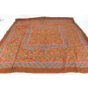 極美品 エルメス カレ ジェアン 140 TABRIZ タブリーズ スカーフ カシミヤ シルク 絹 大判 ストール レディース RUE CP34-3