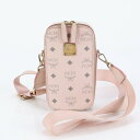 極美品 MCM エムシーエム ヴィセトス ショルダーバッグ 斜め掛け クロスボディ ピンク ハンド トート レディース RRE CQ29-8