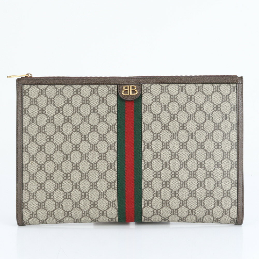 未使用 バレンシアガ × グッチ コラボ ザ ハッカープロジェクト シェリー レザー セカンドバッグ 680381 高級 A4 メンズ RUE CV27-5