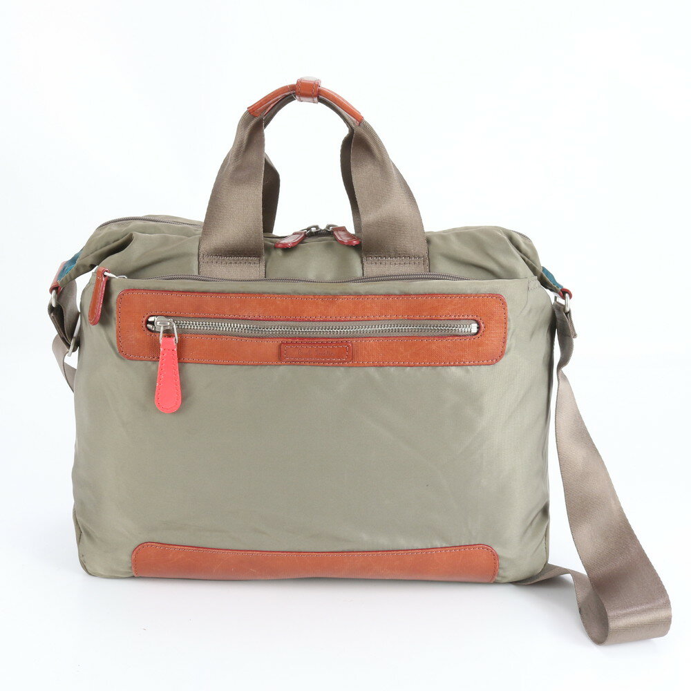 美品 ポールスミス レザー ナイロン 2WAY ショルダーバッグ 斜め掛け メッセンジャー ビジネス 通勤 A4 メンズ EEM CY17-4