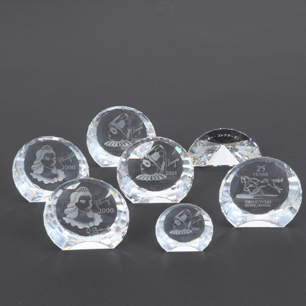 極美品 まとめ 7点 セット スワロフスキー クリスタル ペーパー ウェイト 2000年 コロンバイン オブジェクト レディース EEE DA20-2