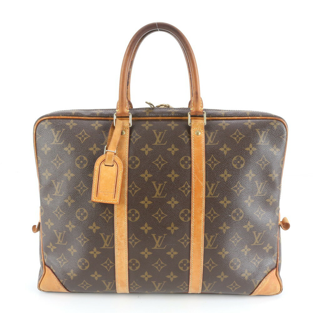 ルイヴィトン モノグラム ポルト ドキュマン ヴォワヤージュ M53361 レザー ビジネス バッグ 書類鞄 通勤 A4 メンズ EUM DC10-7