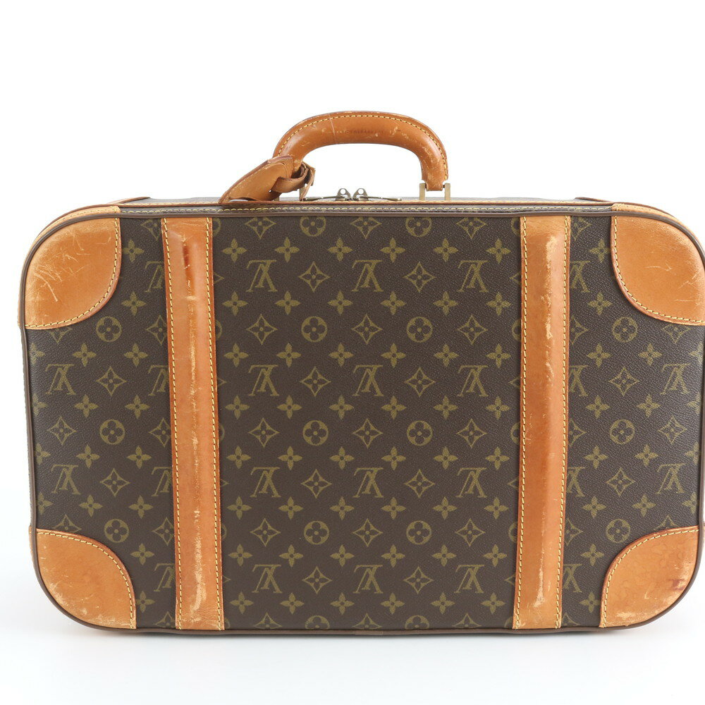 ルイヴィトン モノグラム ストラトス 55 M23238 レザー トランク ハードケース ボストン バッグ 出張 旅行 メンズ RWM DQ18-4