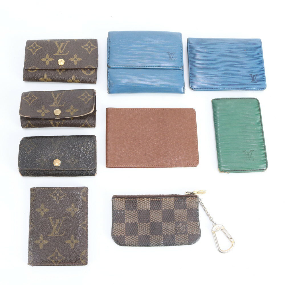 まとめ 9点 セット ルイヴィトン モノグラム ダミエ エピ レザー カードケース 二つ折り 財布  ...