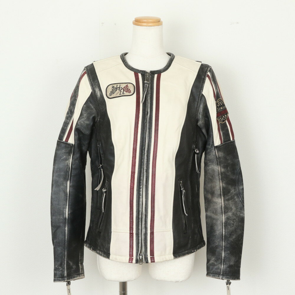 美品 ハーレーダビッドソン ライダースジャケット バイカー 上着 レザ...(4.0)