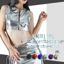 メタリックショート丈タンク☆/X【セクシー 美脚 ダンス 清楚 フェミニン 可憐 エレガント 華やか デート イベント 伸縮性 ストレッチ 送料無料 メタリック...