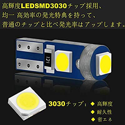 T5 74 73 2723 2721 W3W LED バルブ,メーター球 パネル球 エアコン球 ウェッジ球，ダッシュボード，メーター インパネ エアコンパネル ルーム 汎用 LED電球 マイクロ ランプ ライト，12V車用 高輝度 SMD3030チッ 3