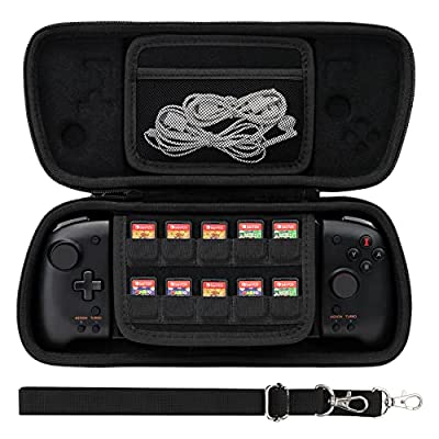 【Aenllosi 専用収納ケース】対応 Hori グリップコントローラー for Nintendo Switch Split Pad Pro/Compact ブラック（ケースのみ）