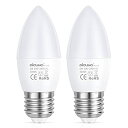 DiCUNO LED電球 E26口金 シャンデリア 5W 40W形相当 450LM 電球色 3000K Ra98+ 高演色AC100V-240V 非調光 2個入
