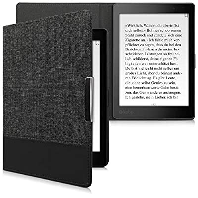 kwmobile 対応: Kobo Aura ONE ケース - キャンバス 電子書籍カバー - オートスリープ reader 保護ケース