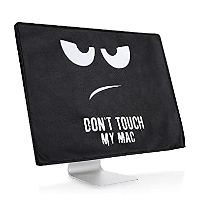 kwmobile 対応: Apple iMac 24 モニター防塵カバー - PC カバー ホコリよけ - キーボード マウス ポケット付き Don 039 t touch my Macデザイン