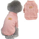 Tengcong 犬服 犬用 セーター 春 秋 冬 ニット セーター 犬用コスチューム 犬用セーター 犬服 セーター 洋服 猫 ドッグウェア 防寒着 暖かい 可愛い おしゃれ 小型犬 中型犬 (M, ピンク)