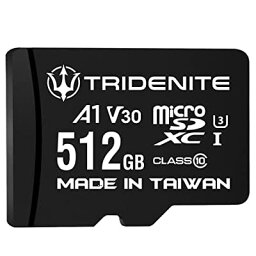 TRIDENITE microSD 512GB UHS-I U3, A1, V30, 4K Ultra HD, C10, SDアダプター付 - TRP4K512