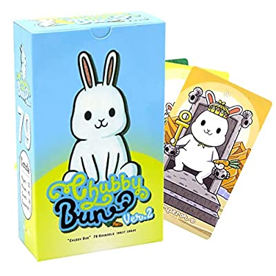 ぽっちゃりパンうさぎタロットカード限定かわいいうさぎボードゲーム12x7cmタロットカード Chubby Bun Rabbit Tarotのサムネイル