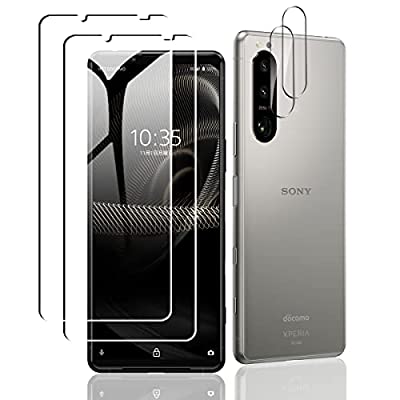 【4枚セット】For Sony Xperia 5 III ガラスフィルム(2枚) + カメラフィルム(2枚) AnnhanT SO-53B SOG05 フィルム 旭硝子素材採用 全面保護 液晶保護フィルム 貼り付け簡単 指紋防止 気泡防止 硬度9H